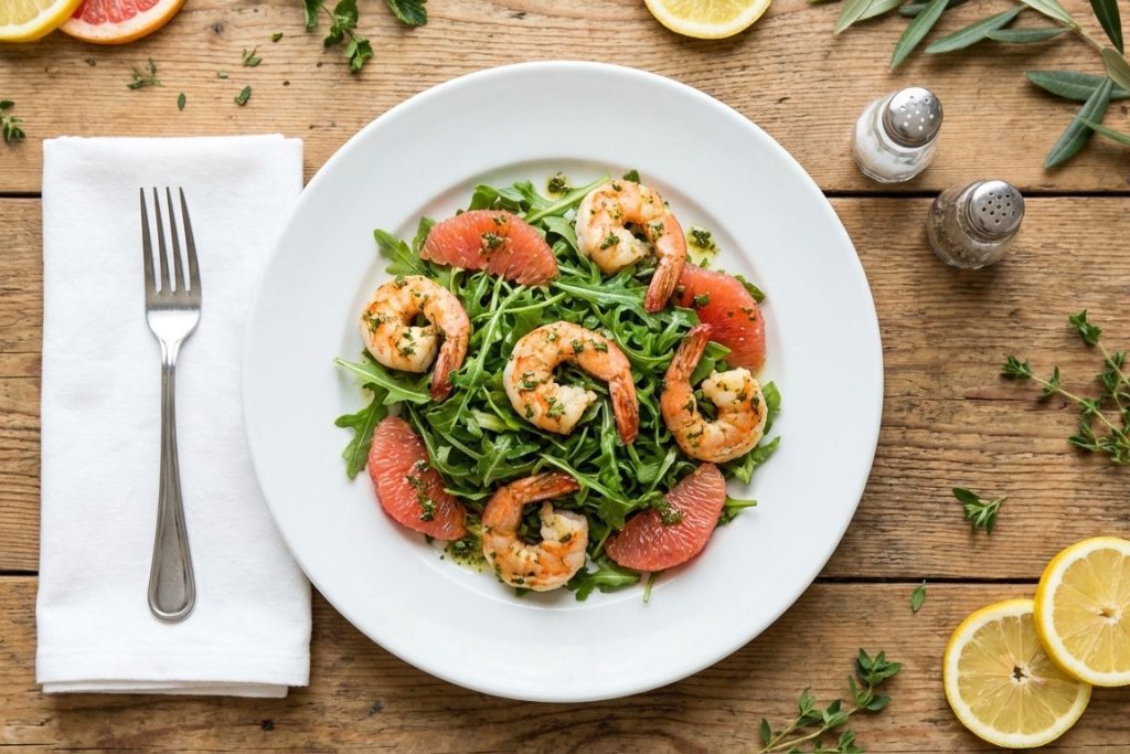 Light and Refreshing Shrimp Salad with Mint Dressing