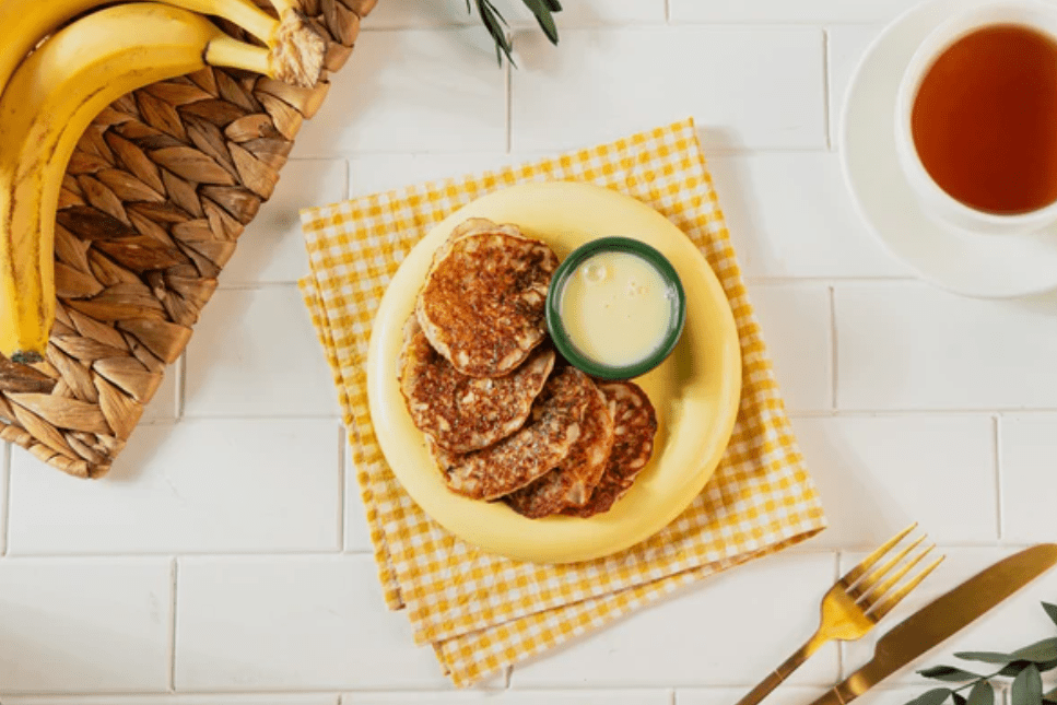 Banana pancakes made with rice flour