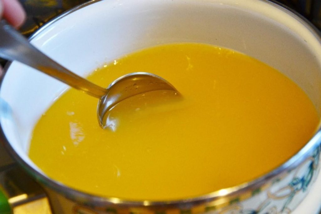 Bloom and dissolve the gelatin