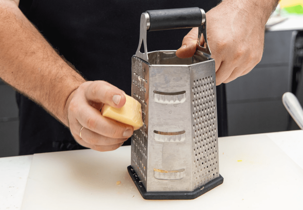 Grate the cheese