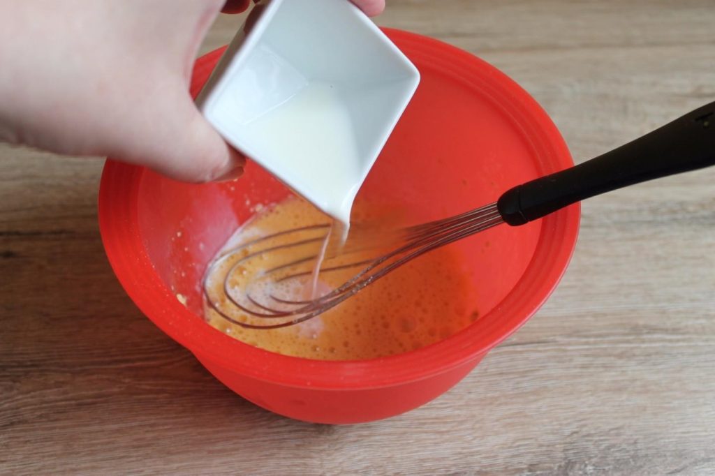 Healthy Oatmeal Protein Pancake 153 kcal Adding the milk