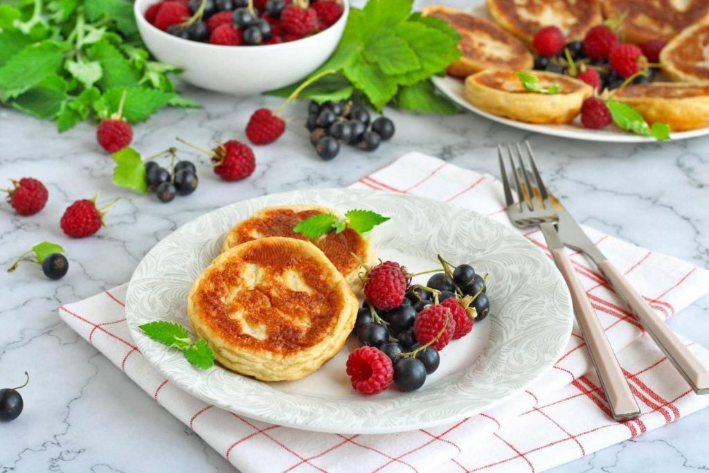 Healthy Baked Cottage Cheese Pancakes 192 kcal Serve